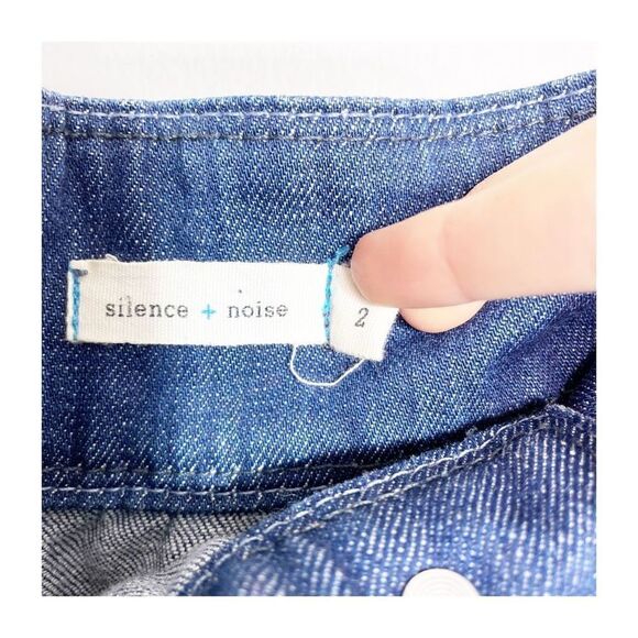 UO Silence & Noise Strapless Denim Jumpsuit Womens Size 2 - Picture 5 of 6